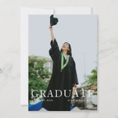 Bold Modern Foto Afstudeerfeest Kaart (Voorkant)