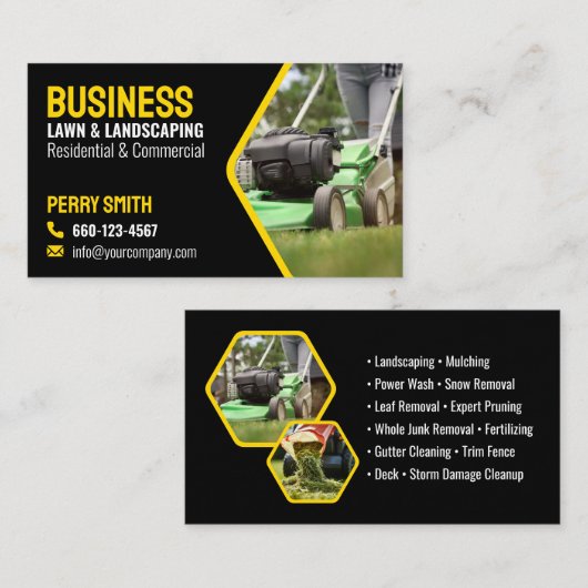 Bold & Modern gazon & landschapsarchitectuur - Zwa Visitekaartje (Voorkant / Achterkant)