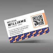 Bold Modern Geometric Interlocking Pattern Visitekaartje