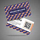 Bold Modern Geometric Interlocking Pattern Visitekaartje