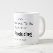 Bold Modern "God wants you to be wealthy" Faith Grote Koffiekop (Voorkant rechts)