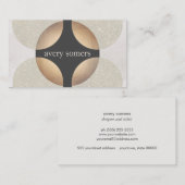 Bold Modern Gold Glitter Circle Geometric Visitekaartje (Voorkant / Achterkant)
