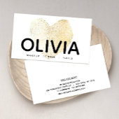 Bold Modern Gold Heart White Visitekaartje
