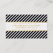 BOLD modern goud glitter confetti patroon zwart Visitekaartje (Achterkant)