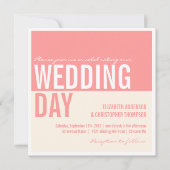 Bold Modern Graphic Block Wedding Invitation Kaart (Voorkant)