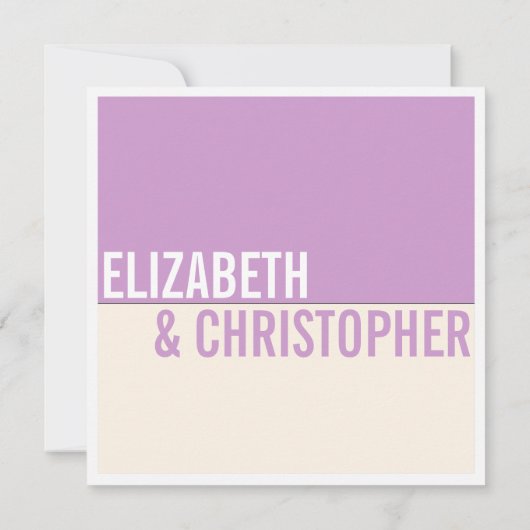 Bold Modern Graphic Block Wedding Invitation Kaart (Achterkant)