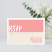 Bold Modern Graphic Block Wedding RSVP-kaart RSVP Kaartje (Staand voorkant)