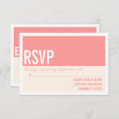 Bold Modern Graphic Block Wedding RSVP-kaart RSVP Kaartje (Voorkant / Achterkant)