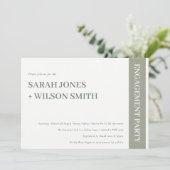 Bold Modern Gray Typography Verloving Invite Bedankkaart (Staand voorkant)