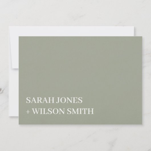 Bold Modern Gray Typography Verloving Invite Bedankkaart (Achterkant)