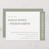 Bold Modern Gray Typography Verloving Invite Bedankkaart (Voorkant / Achterkant)