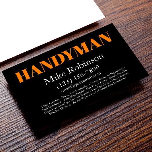 Bold Modern Handyman Services Visitekaartje