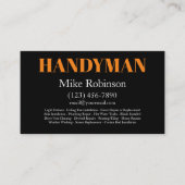 Bold Modern Handyman Services Visitekaartje (Voorkant)