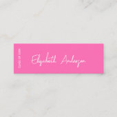 Bold Modern Hot Pink Afstuderen Student Afstuderen Contactkaartje (Voorkant)