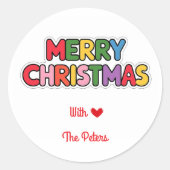 Bold Modern kerst sticker (Voorkant)