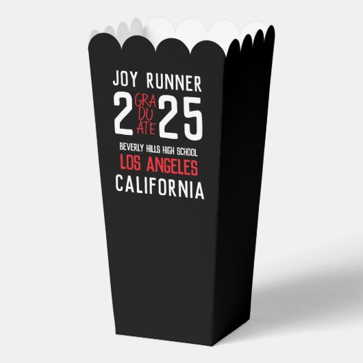 Bold Modern Klasse van 2025 Afstuderen Bedankdoosjes (Voorkant)