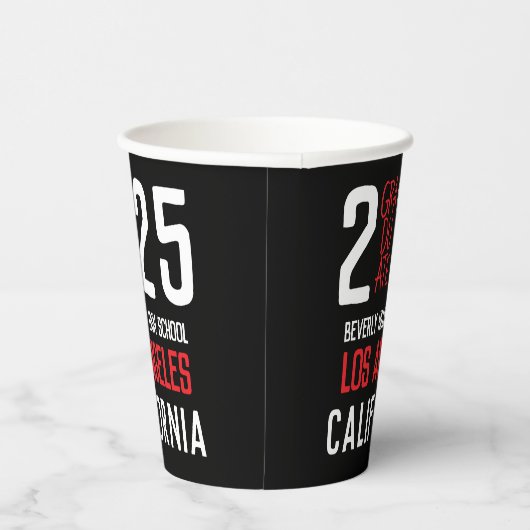 Bold Modern Klasse van 2025 Afstuderen Papieren Bekers (Rechts)