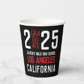 Bold Modern Klasse van 2025 Afstuderen Papieren Bekers (Voorkant)