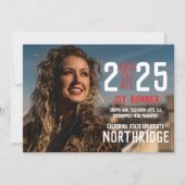 Bold Modern Klasse van 2025 Foto Afstuderen Aankondiging (Voorkant)