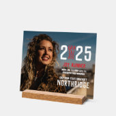 Bold Modern Klasse van 2025 Foto Afstuderen Acryl Bord (Hoek)