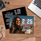 Bold Modern Klasse van 2025 Foto Afstuderen Briefkaart