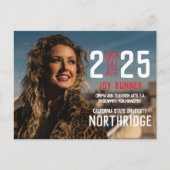 Bold Modern Klasse van 2025 Foto Afstuderen Briefkaart (Voorkant)