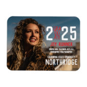 Bold Modern Klasse van 2025 Foto Afstuderen Magneet (Horizontaal)