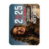 Bold Modern Klasse van 2025 Foto Afstuderen Magneet (Verticaal)