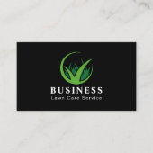 Bold & Modern Lawn Care Zwart & Groen betaalbaar Visitekaartje (Voorkant)