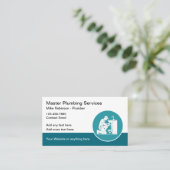 Bold Modern Loodgietersdiensten Visitekaartje (Staand voorkant)