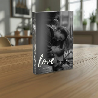 Bold & Modern Love Couple Photo Block Fotoblokken