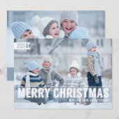 Bold Modern Merry-kerstkaart Feestdagenkaart (Voorkant / Achterkant)