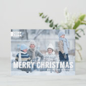 Bold Modern Merry-kerstkaart Feestdagenkaart (Staand voorkant)
