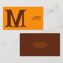Bold & Modern Monogram in Sinaasappel & Bruin