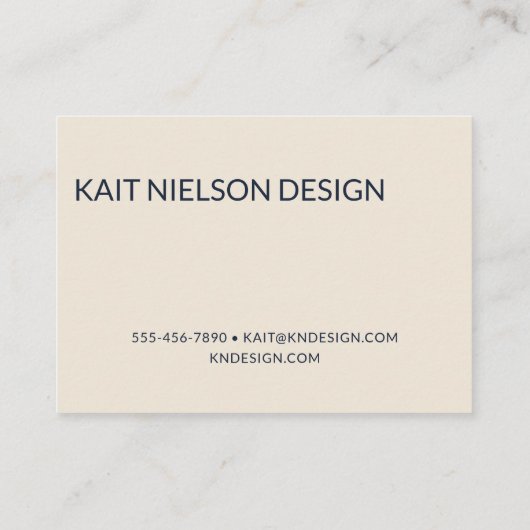 Bold Modern Monogram Professional Navy Blue Visitekaartje (Achterkant)