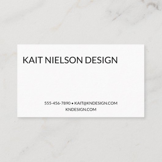 Bold Modern Monogram Professional - Zwarte achterg Visitekaartje (Achterkant)