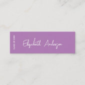 Bold Modern Paarse Afstuderen Student Afstuderen Contactkaartje (Voorkant)