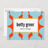 Bold Modern Pattern Designer Briefkaart (Voorkant / Achterkant)