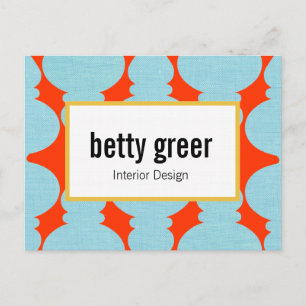 Bold Modern Pattern Designer Briefkaart