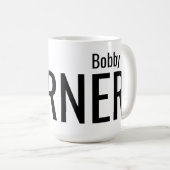 Bold Modern Personalized Name Koffiemok (Voorkant rechts)