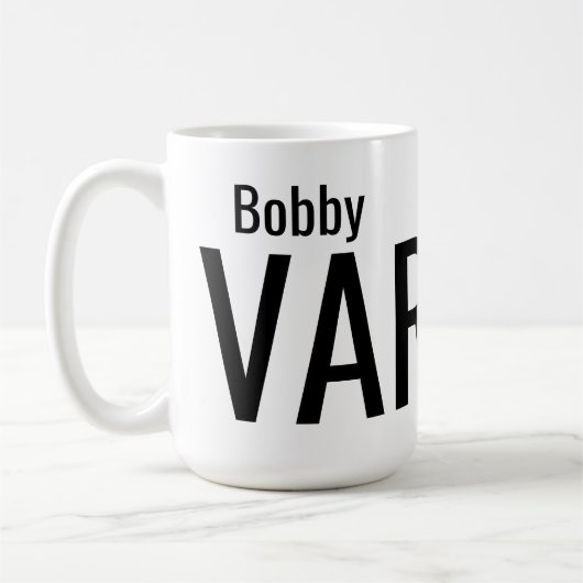 Bold Modern Personalized Name Koffiemok (Links)