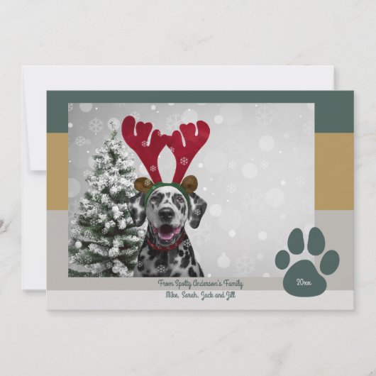 Bold Modern Pet Lover Funny-kerstfoto Feestdagenkaart (Voorkant)