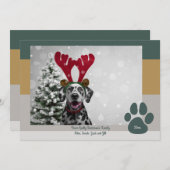 Bold Modern Pet Lover Funny-kerstfoto Feestdagenkaart (Voorkant / Achterkant)