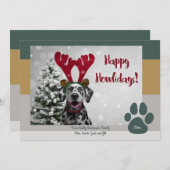 Bold Modern Pet Lover Funny-kerstfoto Feestdagenkaart (Voorkant / Achterkant)