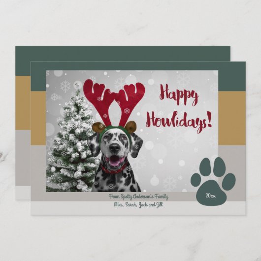 Bold Modern Pet Lover Funny-kerstfoto Feestdagenkaart (Voorkant / Achterkant)