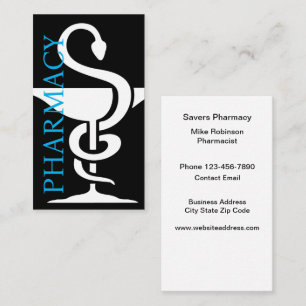 Bold Modern Pharmacy Thema Visitekaartjes