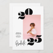 Bold & Modern Photo Afstuderen aangekondigd Aankondiging (Voorkant / Achterkant)