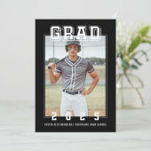 Bold Modern Photo Afstuderen Kaart (Staand voorkant)