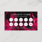 Bold Modern Pink Flames Custom Aanbieding Loyalite Visitekaartje (Achterkant)