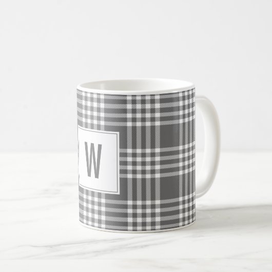 Bold Modern Pset Holiday Monogram Coffee Mok (Voorkant rechts)